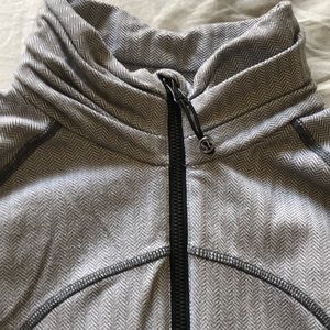 lululemon athletica Tops - White and grey lululemon track jacket lululemon athletica Tops - White and grey lululemon track jacket